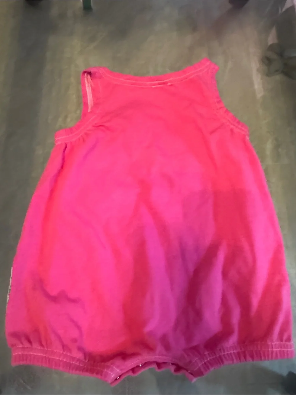 Vintage Disney Hot Pink Minnie & Mickey Sleeveless Baby Romper